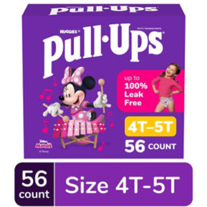 Pull-Ups Potty Training Underwear for Girls Size 4T to 5T - 56 Count