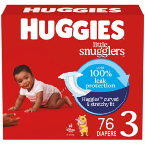 Huggies Little Snugglers Baby Diapers Size 3 (16-28 lbs) - 76 Count