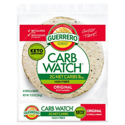 Guerrero Carb Watch Original with Flaxseed Flour Tortillas - 8 Count
