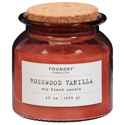 Foundry Jar Candle Rosewood Vanilla 15 Oz - 15 OZ