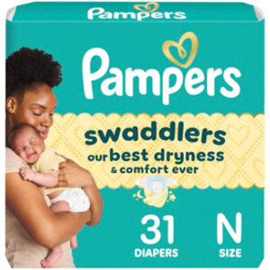 Pampers Swaddlers Baby Diaper Size N - 31 Count