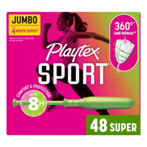 Playtex Sport Super Absorbency Plastic Tampons - 48 Count