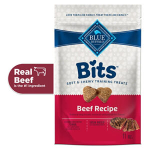 Blue Buffalo Bits Soft Dog Treats for Training Natural Ingredients & Enhanced with DHA - 11 Oz