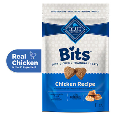 Blue Buffalo Bits Soft Dog Treats for Training Natural Ingredients & Enhanced with DHA - 11 Oz