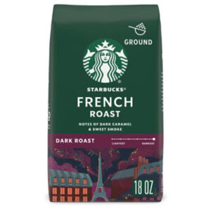 Starbucks French Roast 100% Arabica Dark Roast Ground Coffee Bag - 18 Oz