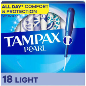 Tampax Pearl Tampons Light Absorbency - 18 Count