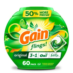 Gain flings! HE Compatible Original Scent Liquid Laundry Detergent - 60 Count