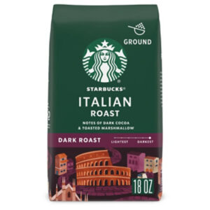 Starbucks Italian Roast 100% Arabica Dark Roast Ground Coffee Bag - 18 Oz