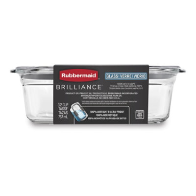 Rubbermaid Brilliance Glass Container 3.2 Cup - Each