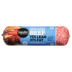 Signature Select Ground Beef 73% Lean 27% Fat Chub - 3 Lb