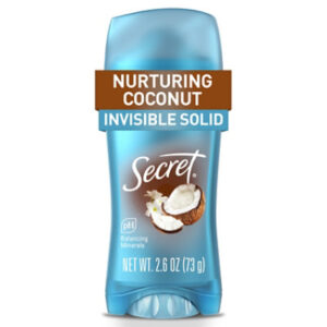 Secret Antiperspirant Deodorant Invisible Solid Stick Coconut - 2.6 Oz