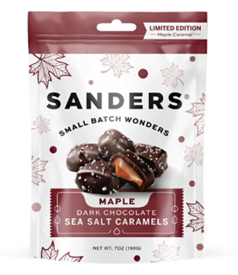 Sanders Dark Chocolate Maple Sea Salt Caramel - 7 Oz
