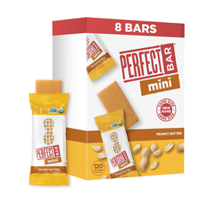 Perfect Bar Organic Protein Bars Mini Gluten-Free Peanut Butter 8 Count - 0.88 Oz Each