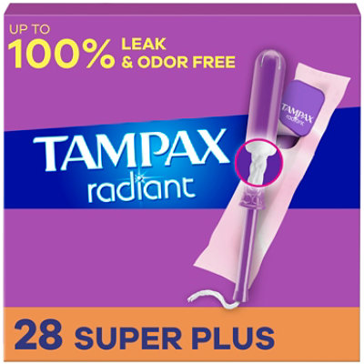 Tampax Radiant Super Plus Tampons - 28 CT