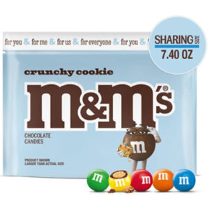 M&M'S Crunchy Cookie Milk Chocolate Candy Sharing Size Resealable Bag - 7.4 Oz