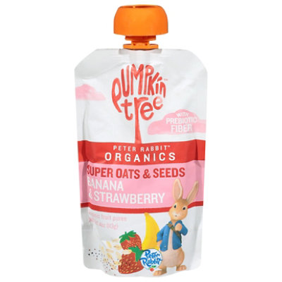 Peter Rabbit Organics Super Oats And Seeds Banana & Strawberry Baby Food - 4 Oz