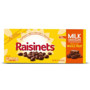 Raisinets Milk-Chocolate-Covered California Raisins Movie Theater Candy Box - 3.1 Oz