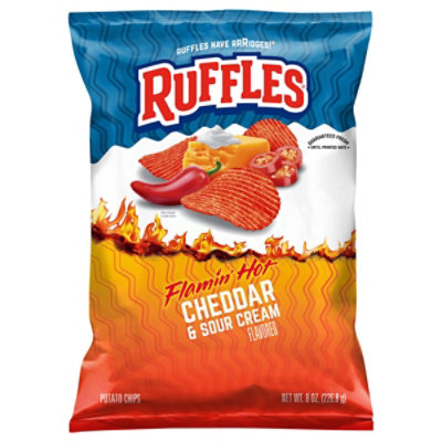 Ruffles Potato Chips Flamin' Hot Cheddar - 8 OZ