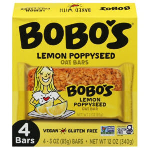 Bobos Oat Bar Lmn Poppyseed Mp - 4-3 OZ