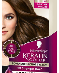 Schwarzkopf Keratin Color 6.0 Delicate Praline Permanent Hair Color Cream - Each
