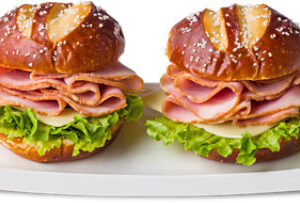ReadyMeals Ham & Swiss Pretzel Duo Sandwich Ready2Eat - Each