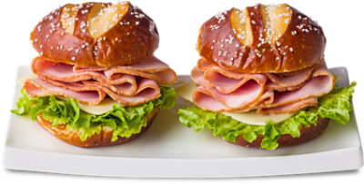 ReadyMeals Ham & Swiss Pretzel Duo Sandwich Ready2Eat - Each