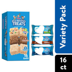 Rice Krispies Treats Crispy Marshmallow Squares Variety Pack Kids Snacks 16 Count - 12.1 Oz