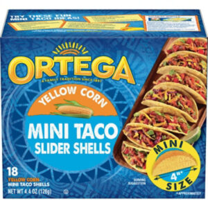 Ortega Mini Taco Slider Yellow Corn Shells 18ct - 4.4 OZ