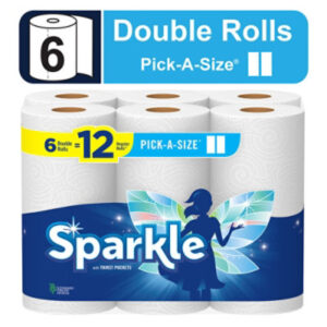 Sparkle Pick-A-Size Double Roll Paper Towels - 6 Count