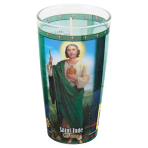 Drinking Glass Candle St. Jude White Wax - EA