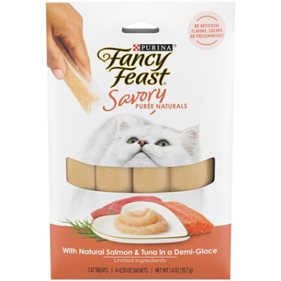 Fancy Feast Savory Puree Nat Salmon Tuna 1.4oz - 1.4 OZ