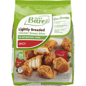 Just Bare Lightly Breaded Spicy Chicken Breast Bites - 24 Oz
