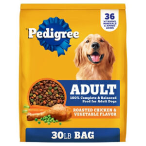 Pedigree Complete Nutrition Roasted Chicken Rice & Vegetable Adult Dry Dog Food - 30 Lbs
