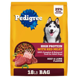 Pedigree High Protein Beef & Lamb Flavor Adult Dry Dog Food - 18 Lbs