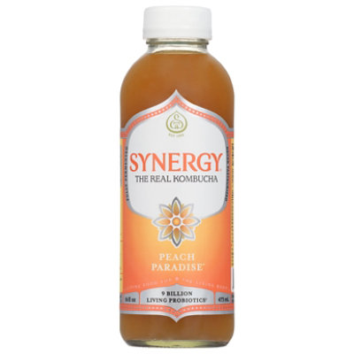 Synergy The Real Kombucha Peach Paradise - 16 Fl. Oz.