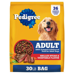 Pedigree Complete Nutrition Grilled Steak & Vegetable Flavor Adult Dry Dog Food - 30 Lbs