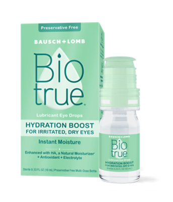 Biotrue Hydration Boost Lubricant Eye Drops - 0.33 Fl. Oz.