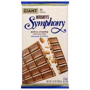 Symphony Creamy Milk Chocolate With Almonds And Toffee Chips Giant Bar - 7.37 OZ