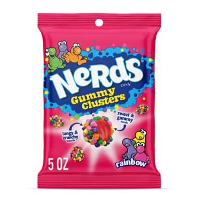 NERDS Rainbow Crunchy and Gummy Gummy Clusters Candy - 5 Oz
