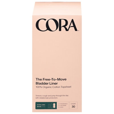Cora Organic Bladder Liner Extra Long - 30 CT