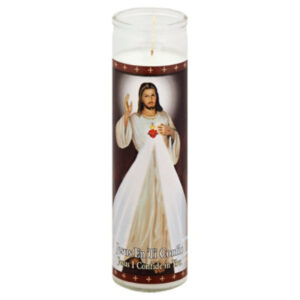 St Jude Candle Jesus En Ti Confio White Wax - EA