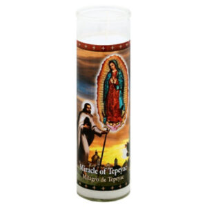 St Jude Candle Miracle Of Tepeyac White Wax - EA