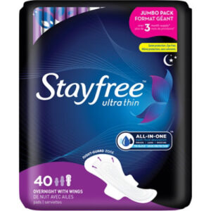 Stayfree Ultra Thin Ovnt W/wings Pads - 40 CT