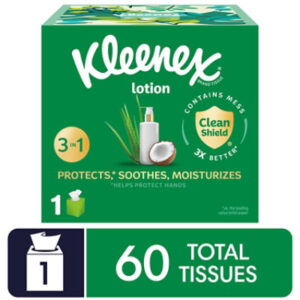Kleenex Soothing Lotion Facial Tissues 60 Tissues Per Box - 1 Count