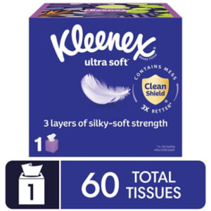 Kleenex Ultra Soft Facial Tissues 60 Tissues Per Box - 1 Count