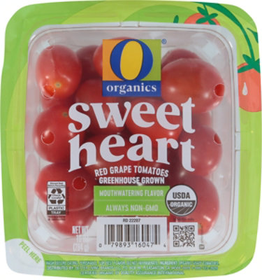 O Organics Sweet Heart Red Grape Tomatoes - 10 Oz