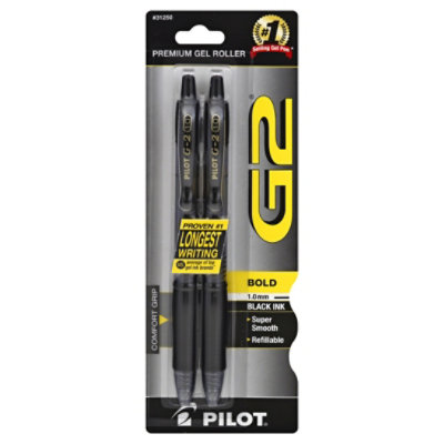 G2 Premium Gel Roller Black Bold 2-pk - 2 CT