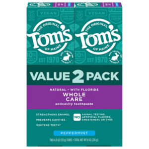 Toms Whole Care Tp Peppermint Twin Pk - 2-4 OZ