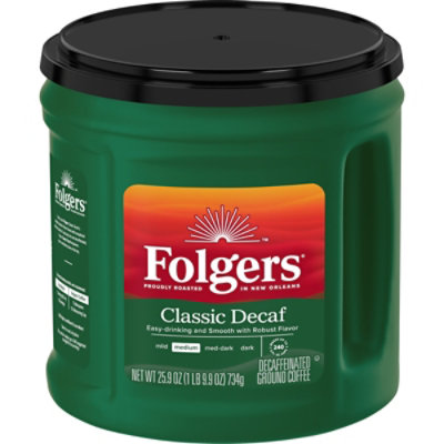 Folgers Decaffeinated Classic Roast - 25.9 OZ