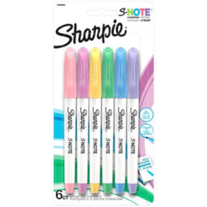Sharpie S Note Pastel Markers - 6 CT